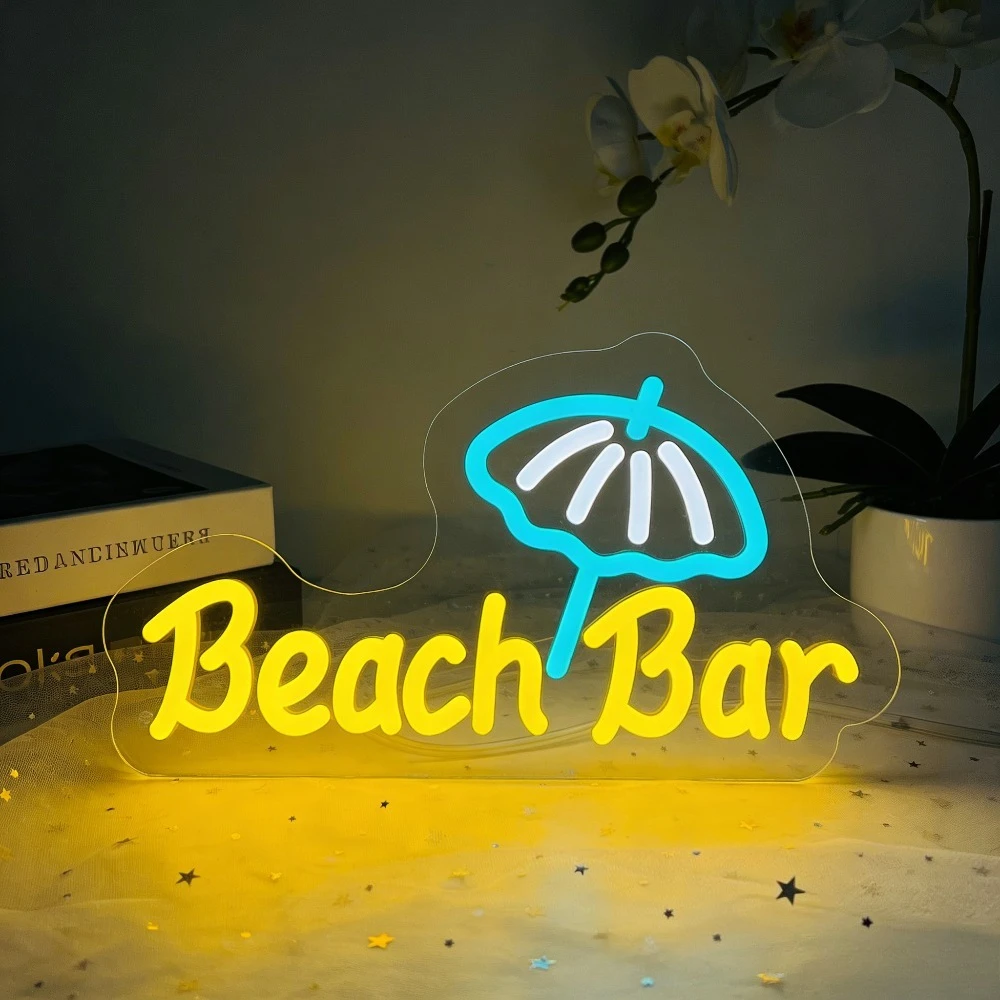 Beach Bar LED Neon Sign for Home Bar Restaurant Decor Tropical Beach Theme Vibrant Lighting Creates Relaxing Ambiance
Beach Bar LED Neon Sign for Home Bar Restaurant Decor Tropical Beach Theme Vibrant Lighting Creates Relaxing Ambiance
