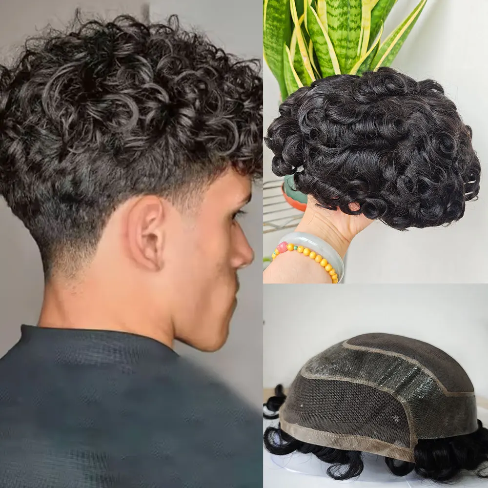 Men's 25mm Curly Human Hair Toupee Hollywood Style Lace Frontal Natural Black 8x10inch Hairpiece for Hair System
Men's 25mm Curly Human Hair Toupee Hollywood Style Lace Frontal Natural Black 8x10inch Hairpiece for Hair System