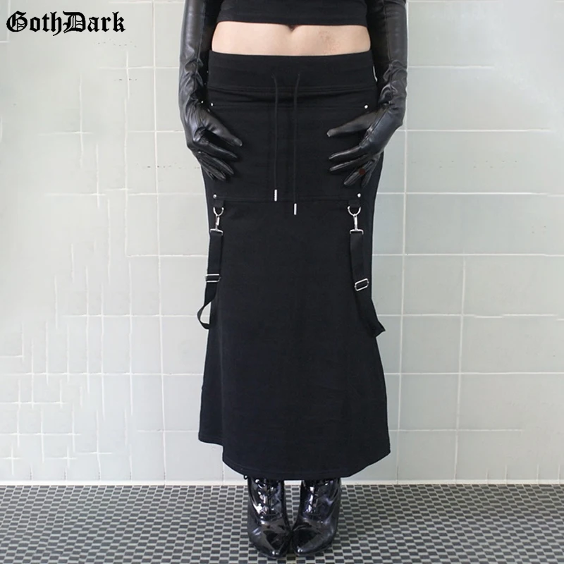 Goth Dark Fashion Chain Drawstring Midi Skirts Mall Goth Club Party Halloween Straight Skirts Ladies Cosplay Outfits Bottoms
Goth Dark Fashion Chain Drawstring Midi Skirts Mall Goth Club Party Halloween Straight Skirts Ladies Cosplay Outfits Bottoms