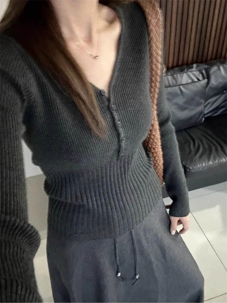 mat Sle Button up Wool Sweater Women's Slim Fit Spring Autumn ey Knitted Long Sve Versatile Base Layer irt
mat Sle Button up Wool Sweater Women's Slim Fit Spring Autumn ey Knitted Long Sve Versatile Base Layer irt