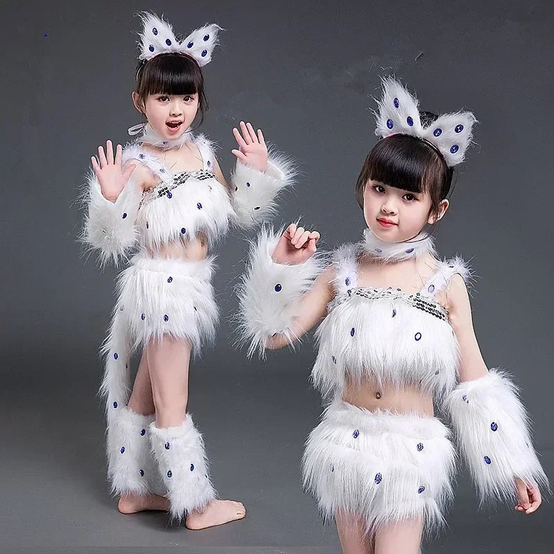 White Cat Cosplay for Girls Sexy Cat Girl Costumes Fox Girl Animal Dance Costumes for Children Halloween
White Cat Cosplay for Girls Sexy Cat Girl Costumes Fox Girl Animal Dance Costumes for Children Halloween