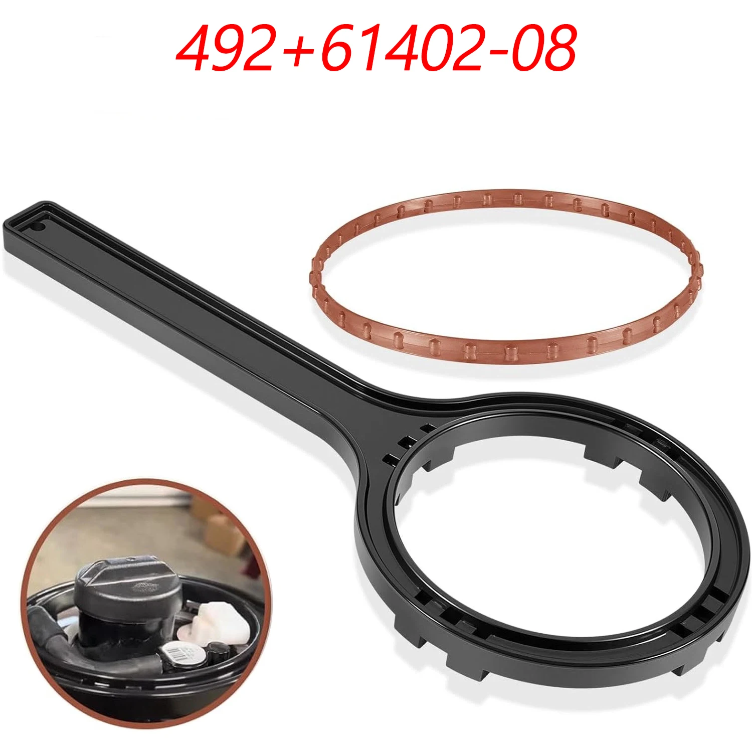 MX 492 Fuel Tank Lock Ring Tool & 61402-08 Fuel Pump Door Gasket for Harley-Davidson Touring Electra/Street/Road/Electra Glide
MX 492 Fuel Tank Lock Ring Tool & 61402-08 Fuel Pump Door Gasket for Harley-Davidson Touring Electra/Street/Road/Electra Glide