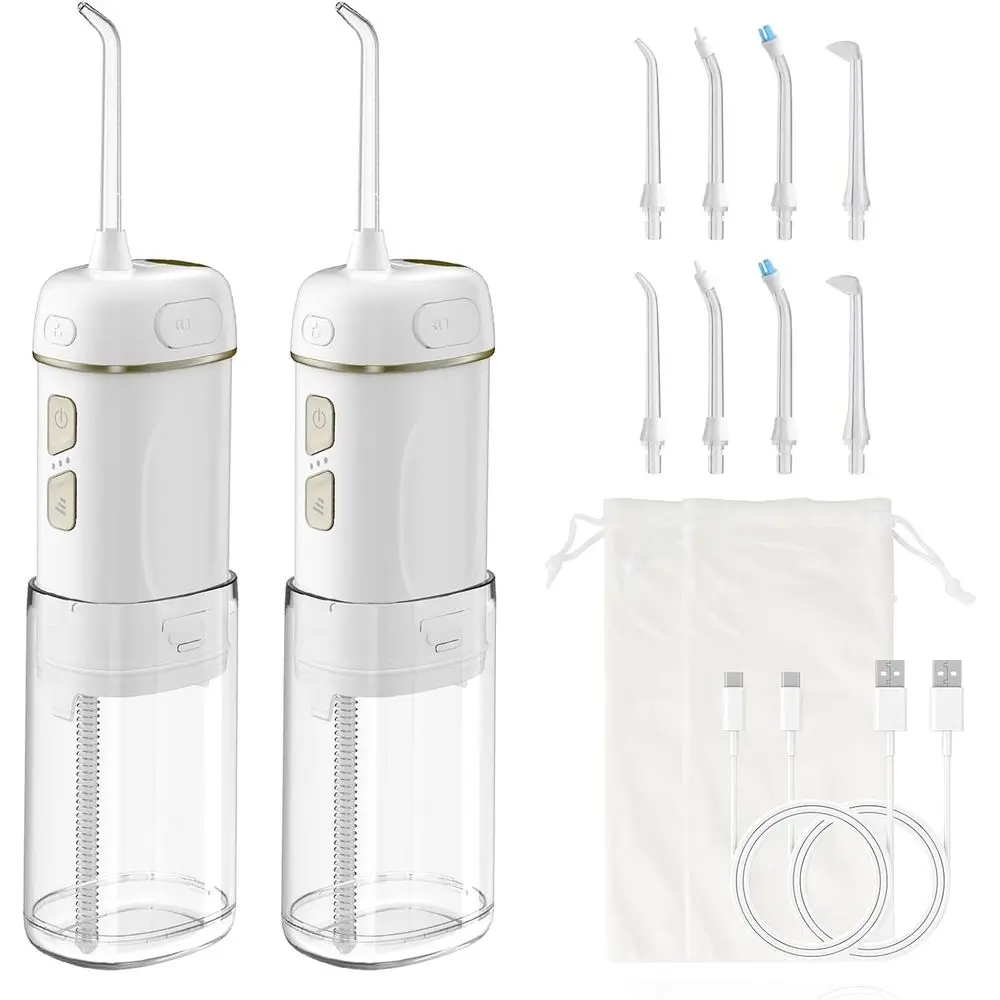 Portable Mini Oral Irrigator with 3 Settings & 4 Jet Tips, Waterproof Rechargeable Travel Dental Water Flosser for Sensitive Tee
Portable Mini Oral Irrigator with 3 Settings & 4 Jet Tips, Waterproof Rechargeable Travel Dental Water Flosser for Sensitive Tee