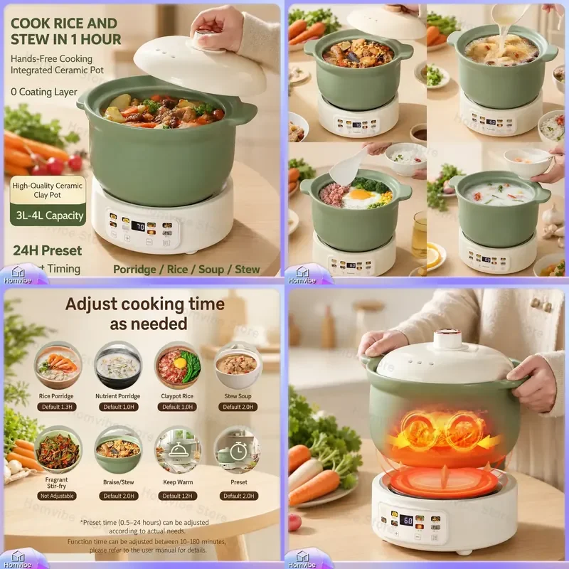 Electric Steam Cooker Multifunctional Rice Cooker Porridge Maker Soup Pot Steamer Pot Healthy Cooking Appliance Nonstick
Electric Steam Cooker Multifunctional Rice Cooker Porridge Maker Soup Pot Steamer Pot Healthy Cooking Appliance Nonstick