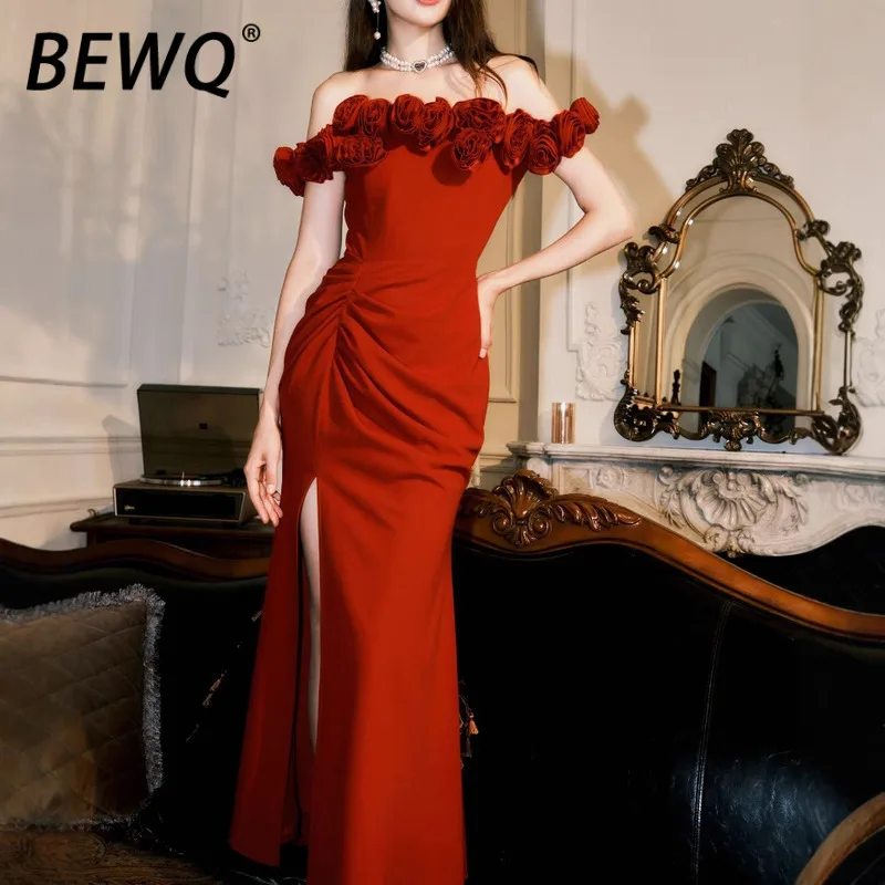 BEWQ модное женское элегантное платье без бретелек без рукавов в стиле пэчворк с 3D цветком и высокой талией, вечернее платье с разрезом, новинка осени 2023 г.
BEWQ модное женское элегантное платье без бретелек без рукавов в стиле пэчворк с 3D цветком и высокой талией, вечернее платье с разрезом, новинка осени 2023 г.