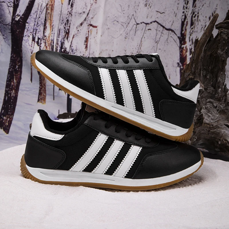 Кроссовки мужские удобные кожаные дышащие противоскользящие износостойкие амортизирующие низкие кеды на плоской подошве повседневные мужские туфли для скейтбординга
Кроссовки мужские удобные кожаные дышащие противоскользящие износостойкие амортизирующие низкие кеды на плоской подошве повседневные мужские туфли для скейтбординга