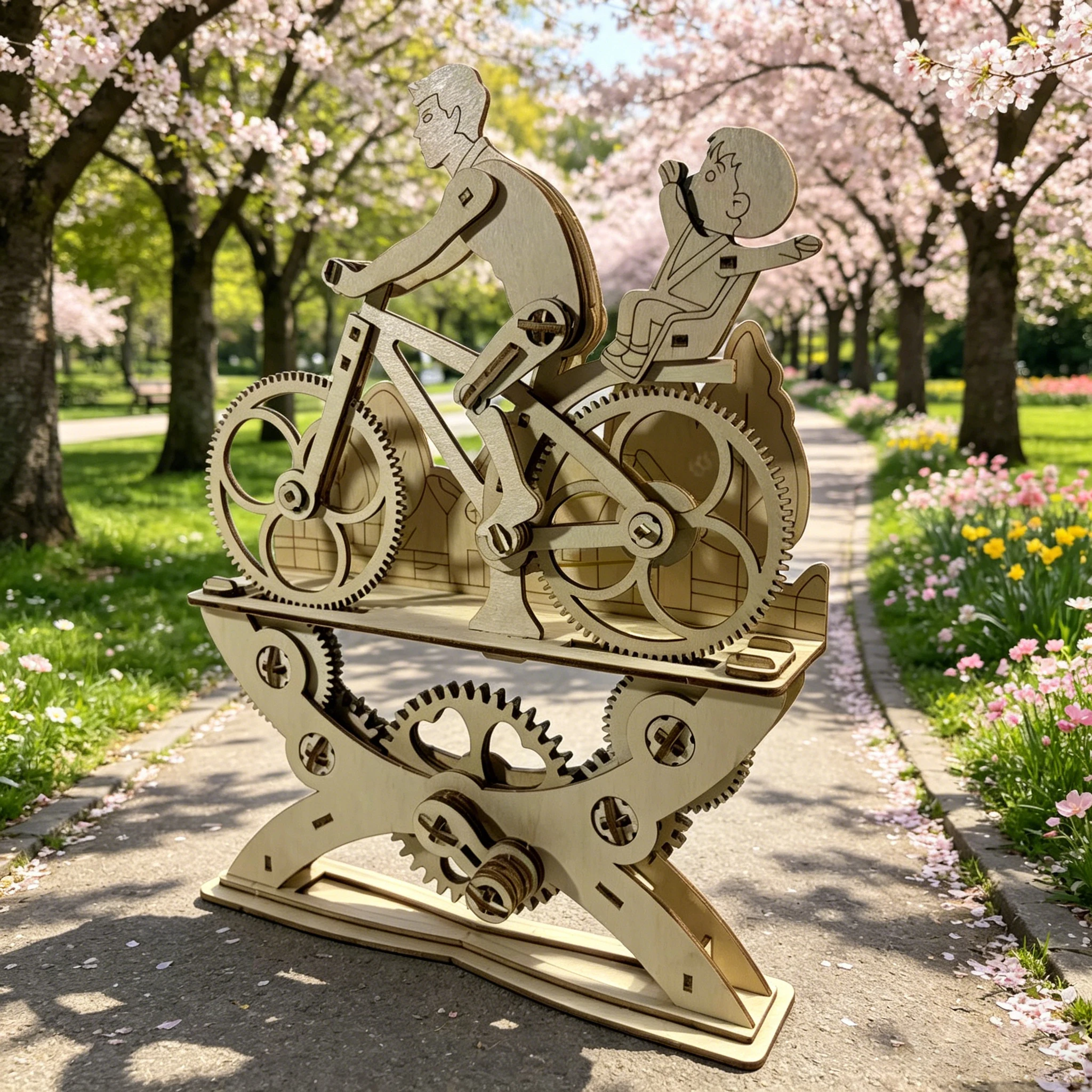 Father & Kid Bicycle Gear Wooden Puzzle
Father & Kid Bicycle Gear Wooden Puzzle