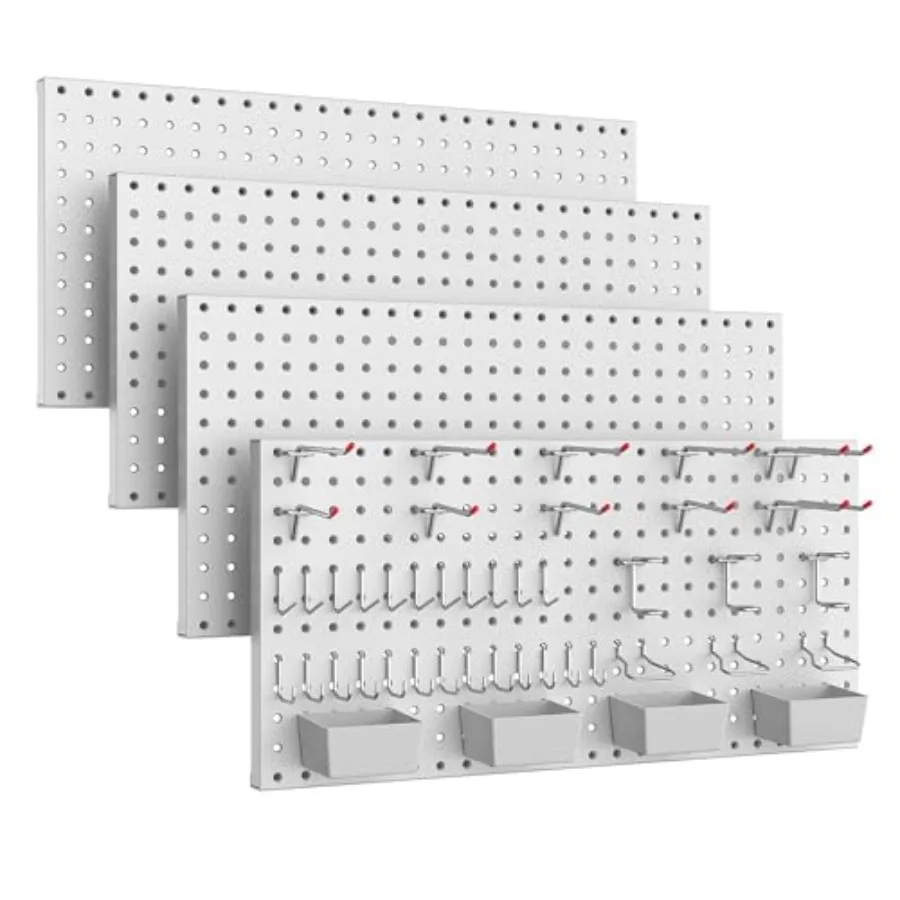 48PCS Metal Pegboard Kit 12"x24" Tool Storage Wall Organizer Pegboard with Hooks and Bins for Garage Workshop Kitchen Office an
48PCS Metal Pegboard Kit 12"x24" Tool Storage Wall Organizer Pegboard with Hooks and Bins for Garage Workshop Kitchen Office an