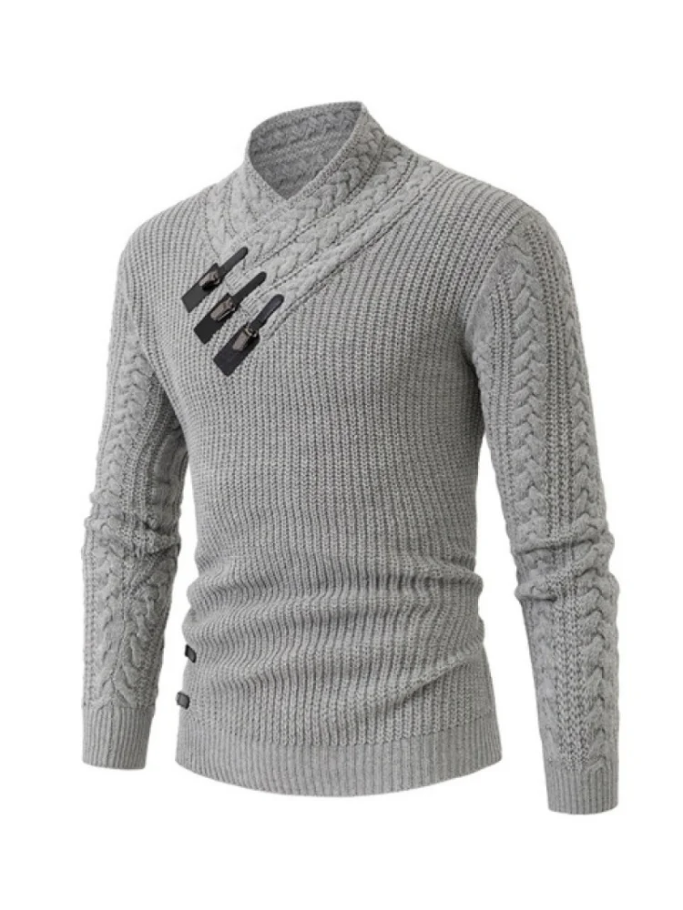 2023 Autumn Winter Scarf Collar Sweater Men's Long Sleeve Knitted Turtleneck Stylish Casual Clothes
2023 Autumn Winter Scarf Collar Sweater Men's Long Sleeve Knitted Turtleneck Stylish Casual Clothes