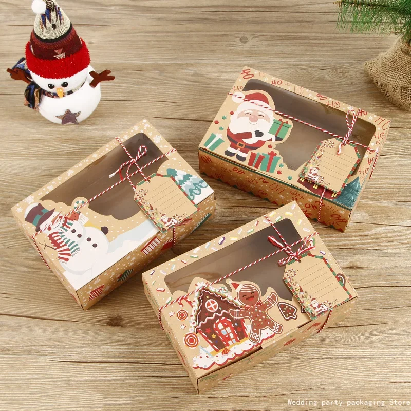 Christmas Kraft Paper Packing Box With Transparent PVC Window Delicate Drawer Display Gift Box Wedding Cookie Candy Cake Boxes
Christmas Kraft Paper Packing Box With Transparent PVC Window Delicate Drawer Display Gift Box Wedding Cookie Candy Cake Boxes