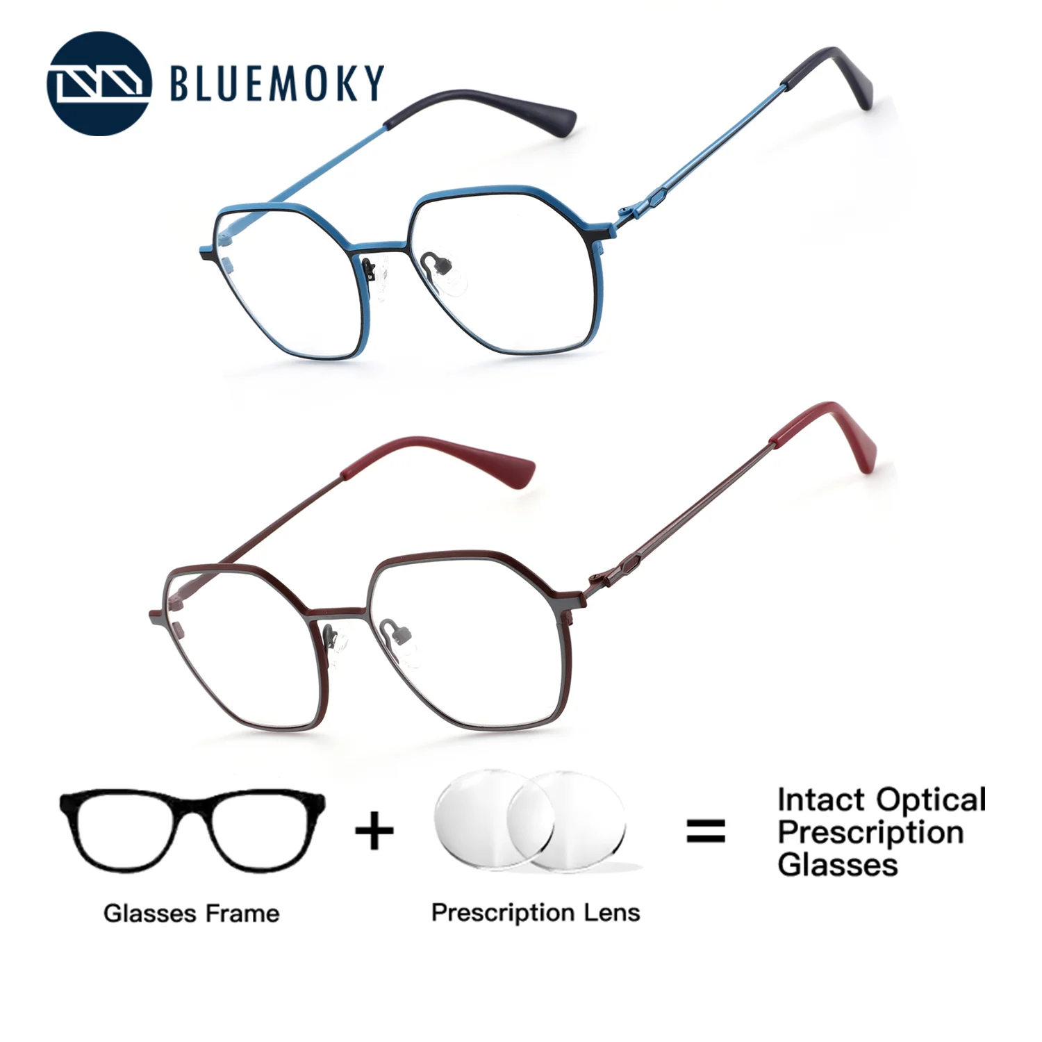 BLUEMOKY Metal Glasses Prescription Man Polygon Photochromic Anti Blue Light Men's Multifocal Optical Eyewear
BLUEMOKY Metal Glasses Prescription Man Polygon Photochromic Anti Blue Light Men's Multifocal Optical Eyewear