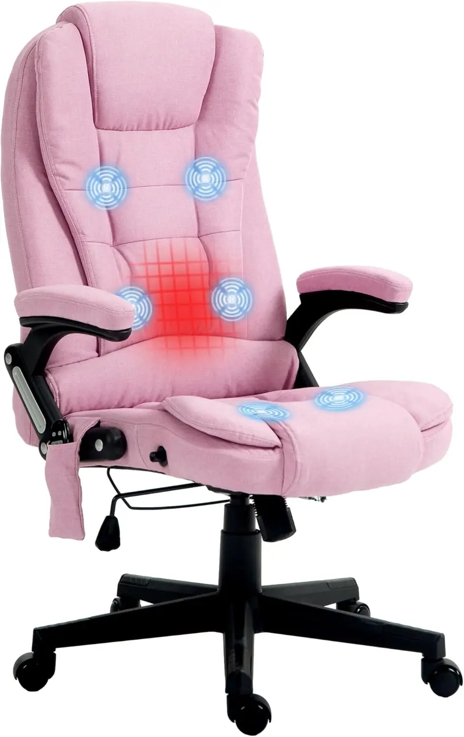 6 Point Vibrating Massage Office Chair with Heat, Linen High Back Executive Office Chair with Reclining Backrest
6 Point Vibrating Massage Office Chair with Heat, Linen High Back Executive Office Chair with Reclining Backrest