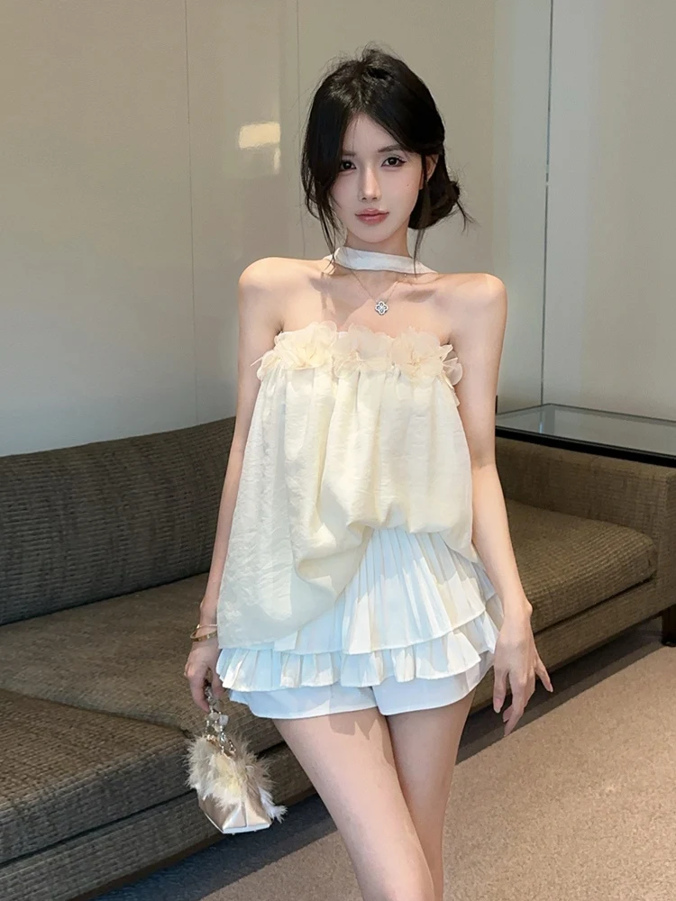 Sweet One-Shoulder Ruffle Skirt Set Pure Desire White Pleated Dress Top And Bottoms Matching French Style Loose Fit Summ...
Sweet One-Shoulder Ruffle Skirt Set Pure Desire White Pleated Dress Top And Bottoms Matching French Style Loose Fit Summ...