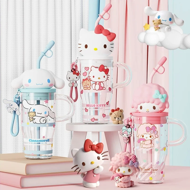 600ML Anime Hello Kitty Cinnamoroll Large Capacity High Borosilicate Cartoon Glass Water Cup Kawaii Portable Straw Cup Gift
600ML Anime Hello Kitty Cinnamoroll Large Capacity High Borosilicate Cartoon Glass Water Cup Kawaii Portable Straw Cup Gift
