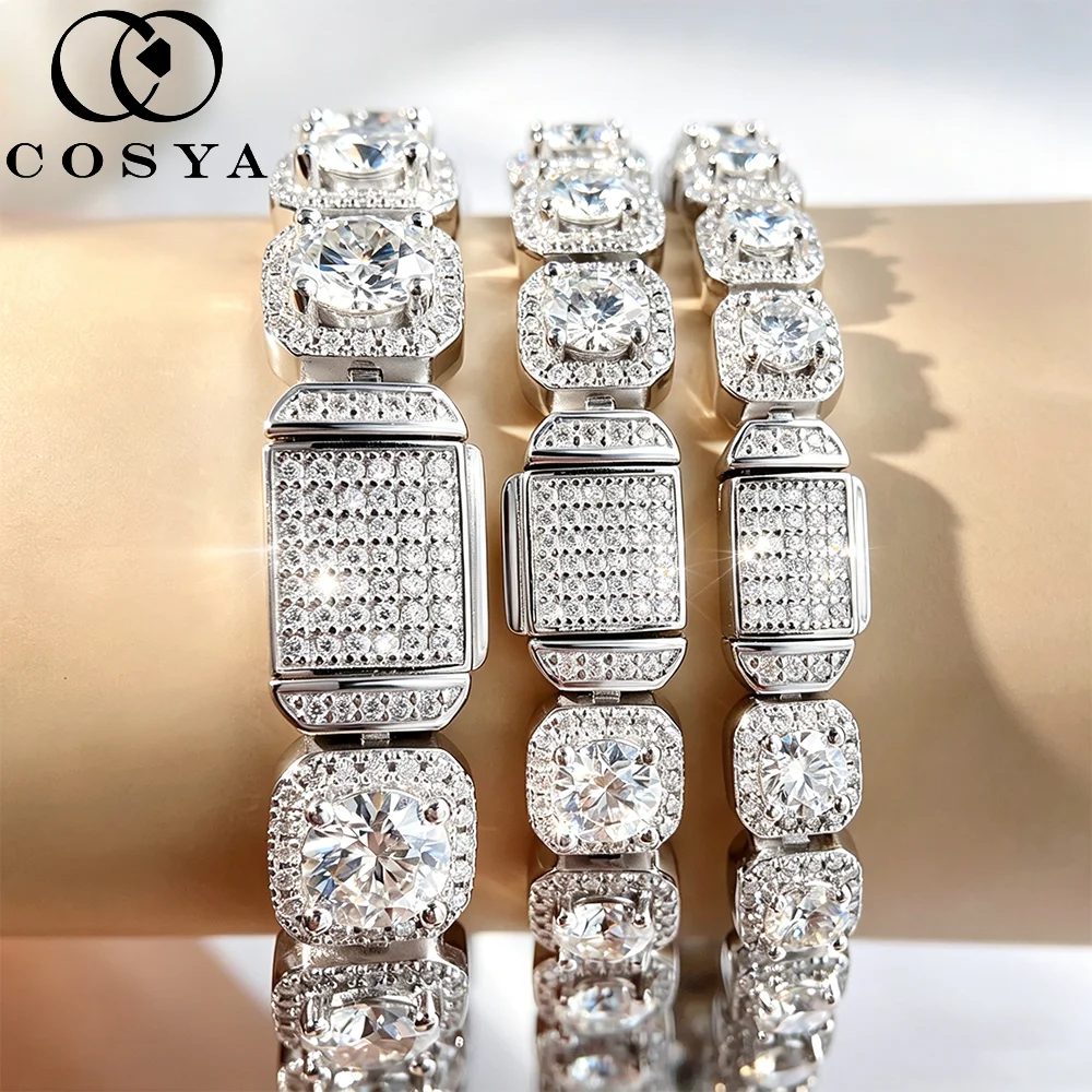 COSYA Certified 4/5/6.5MM Full Moissanite Tennis Bracelet For Men Women 100% S925 Silver Pass Diamond Test Party Fine Jewelry
COSYA Certified 4/5/6.5MM Full Moissanite Tennis Bracelet For Men Women 100% S925 Silver Pass Diamond Test Party Fine Jewelry