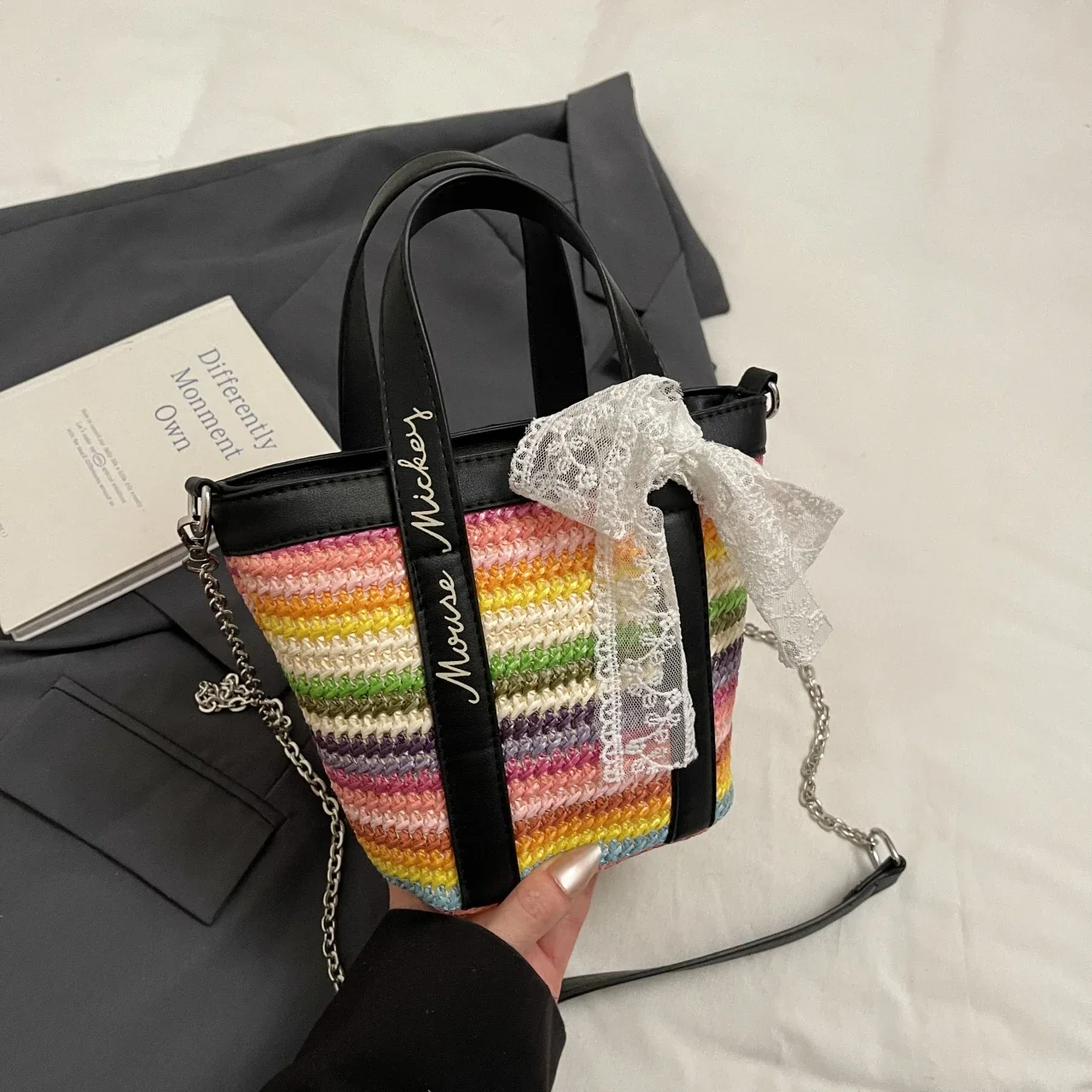 Colorful Straw Bag Summer Women Handbag Fashion Lace Accessory Beach Crossbody Bag Lady Small Bucket Tote Sac A Main
Colorful Straw Bag Summer Women Handbag Fashion Lace Accessory Beach Crossbody Bag Lady Small Bucket Tote Sac A Main