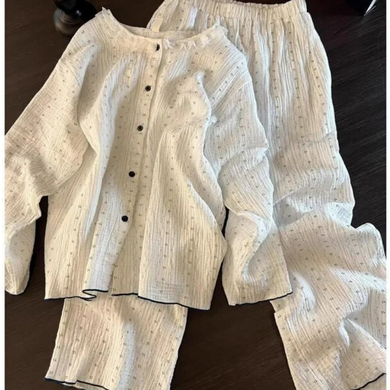 Women Sexy Pajamas Set Sleepwear Print Nightwear Bathrobe Gown Loungewear Round Collar Nightgown Hollowed Out Home Clothes
Women Sexy Pajamas Set Sleepwear Print Nightwear Bathrobe Gown Loungewear Round Collar Nightgown Hollowed Out Home Clothes