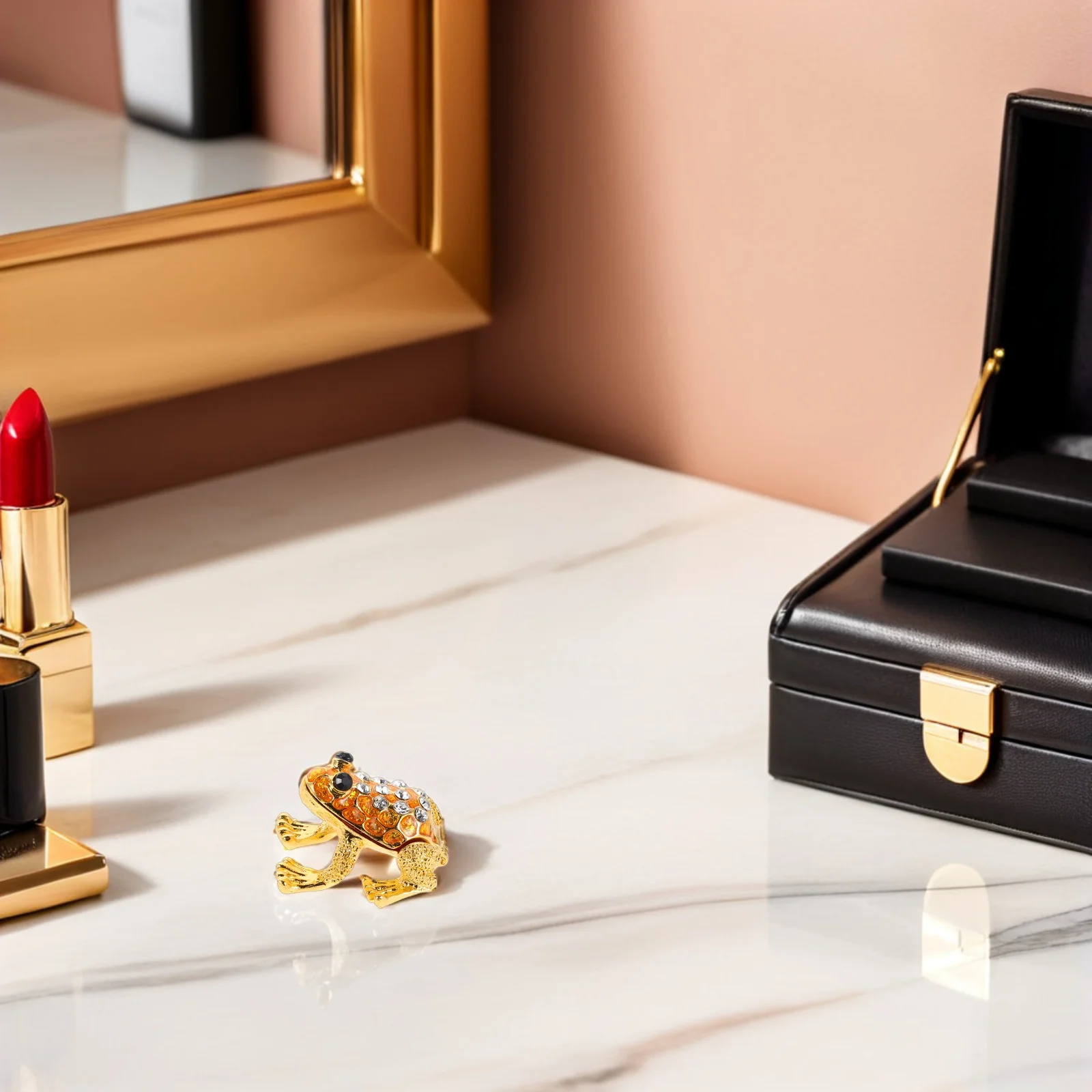 Frog Trinket Box Metal Enamel Craftsmanship Vintage Design Hinged Jewelry Organizer Case for Women Desktop Decorative
Frog Trinket Box Metal Enamel Craftsmanship Vintage Design Hinged Jewelry Organizer Case for Women Desktop Decorative