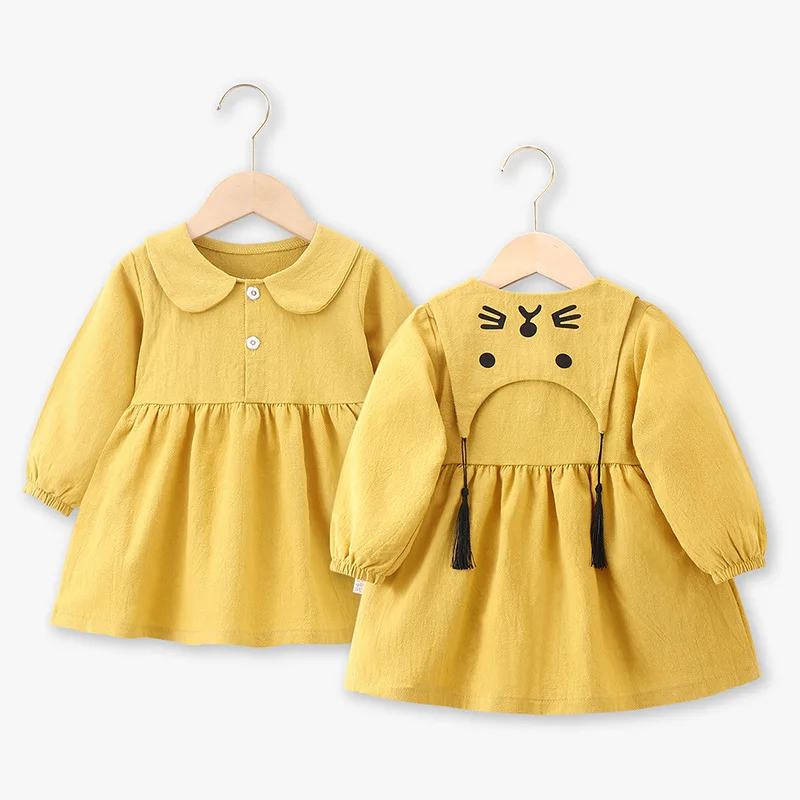 Girls Autumn Dress 2023 New Spring Long-sleeve Fringed Lapel Cute Turn-down Collar Dress For Girls 1-6Year Baby Girl Clothes Kid
Girls Autumn Dress 2023 New Spring Long-sleeve Fringed Lapel Cute Turn-down Collar Dress For Girls 1-6Year Baby Girl Clothes Kid