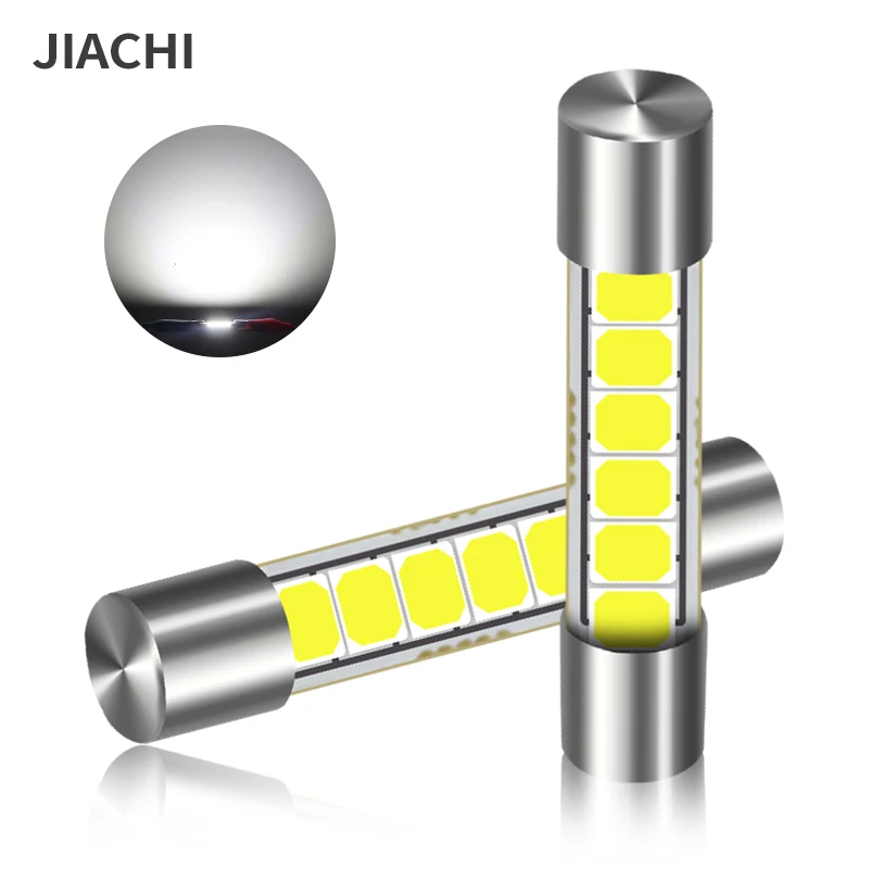 JIACHI 100 шт. C5W светодиодный лампа гирлянда 29 мм номерной знак светильник C10W новый дизайн автомобильный купол лампа авто Интерьер Лампа для чтения белый 12В
JIACHI 100 шт. C5W светодиодный лампа гирлянда 29 мм номерной знак светильник C10W новый дизайн автомобильный купол лампа авто Интерьер Лампа для чтения белый 12В