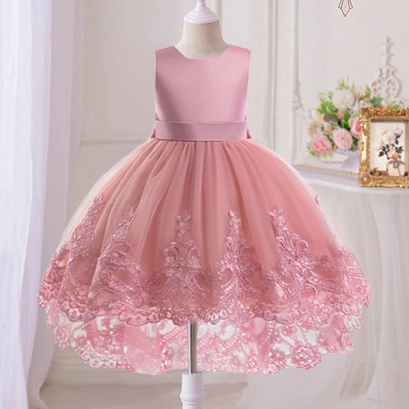 Trailing Flower Girl Dress Lace Bow Elegant Kids Princess Party Dresses For Girls Wedding Birthday Gown Children Summer Clothes
Trailing Flower Girl Dress Lace Bow Elegant Kids Princess Party Dresses For Girls Wedding Birthday Gown Children Summer Clothes