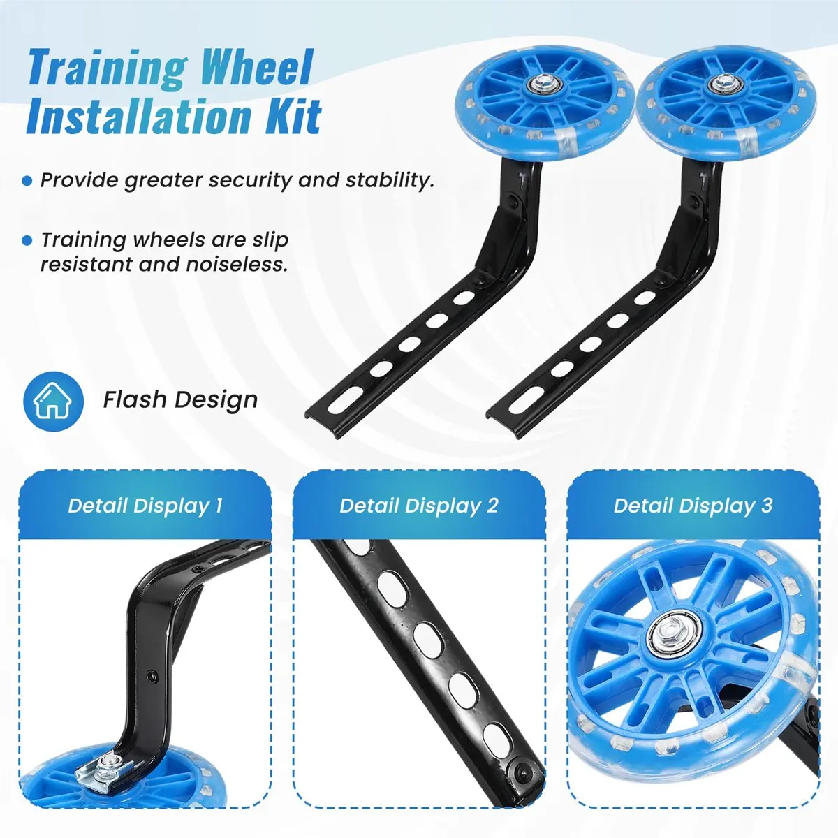 ABXZ Kids Training Wheels for 20 Inch Bike Flash Bike Training Wheels Bicycle Training Wheels with Stabilizers Mounted Kit
ABXZ Kids Training Wheels for 20 Inch Bike Flash Bike Training Wheels Bicycle Training Wheels with Stabilizers Mounted Kit