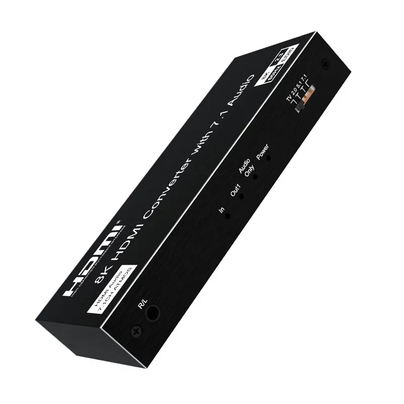 8k HDMI 2.1 Audio Extractor Video Converter Support 3.5mm R/L Optical Coaxial Audio 7.1 Channel Dolby Atmos Laptop TV Amplifier
8k HDMI 2.1 Audio Extractor Video Converter Support 3.5mm R/L Optical Coaxial Audio 7.1 Channel Dolby Atmos Laptop TV Amplifier