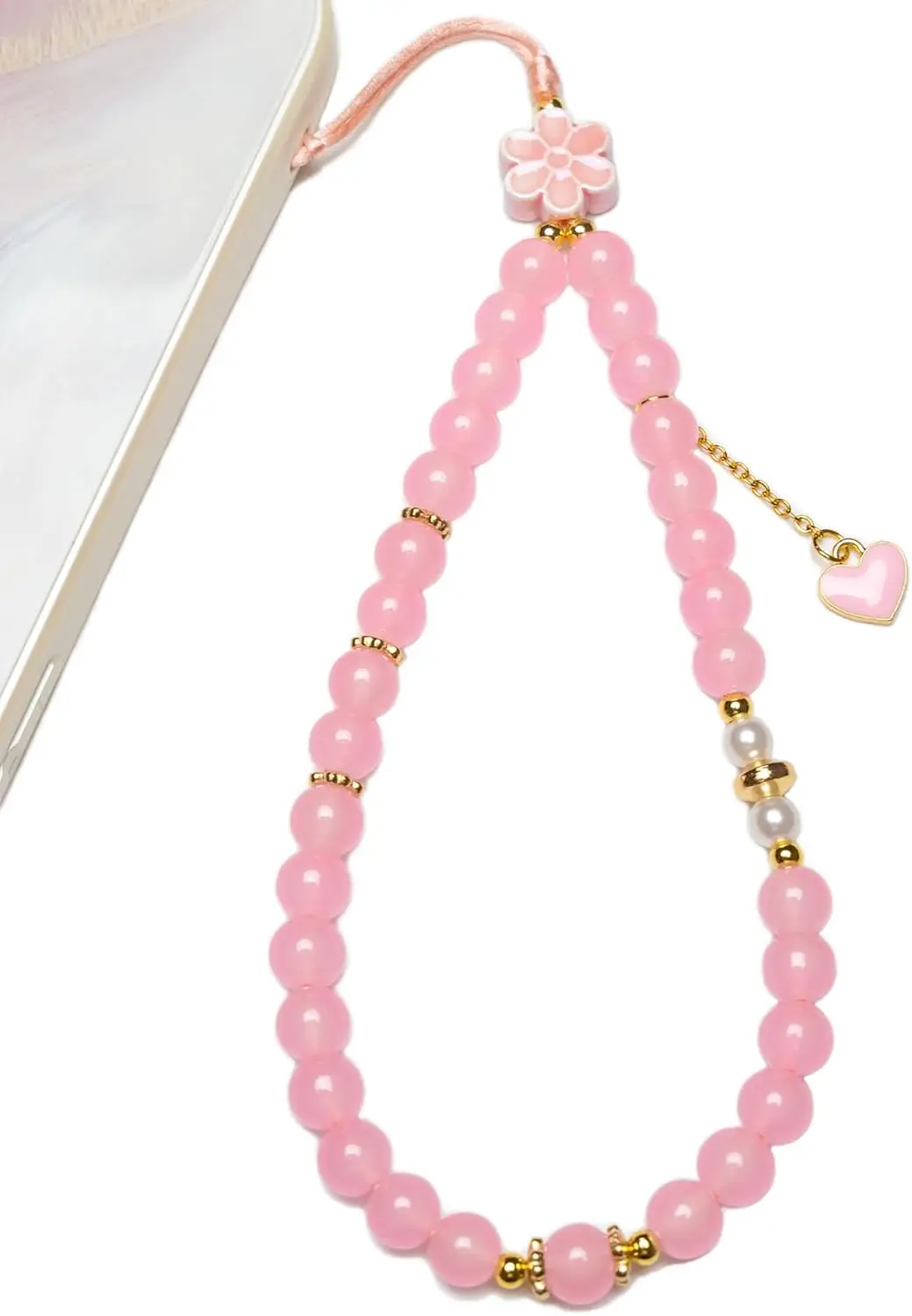 Cute Pink Pearl Beaded Phone Strap for Women, Stylish Wristband for iPhone, Gift Idea for Birthdays & Holidays
Cute Pink Pearl Beaded Phone Strap for Women, Stylish Wristband for iPhone, Gift Idea for Birthdays & Holidays