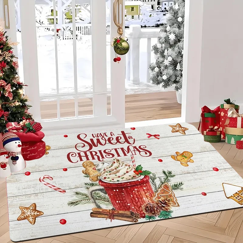 Christmas doormat, made of flannel, washable, Christmas decorative entrance mat, suitable for rooms and bathrooms
Christmas doormat, made of flannel, washable, Christmas decorative entrance mat, suitable for rooms and bathrooms