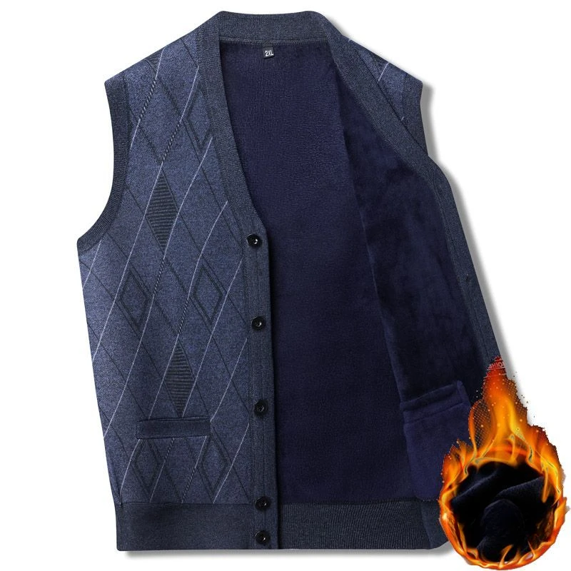 2024 Autumn Winter Men Fashion Warm Sweater Vest Male Button Pockets Casual Waistcoat Men's V-neck Fleece Knitted Tank Top D674
2024 Autumn Winter Men Fashion Warm Sweater Vest Male Button Pockets Casual Waistcoat Men's V-neck Fleece Knitted Tank Top D674