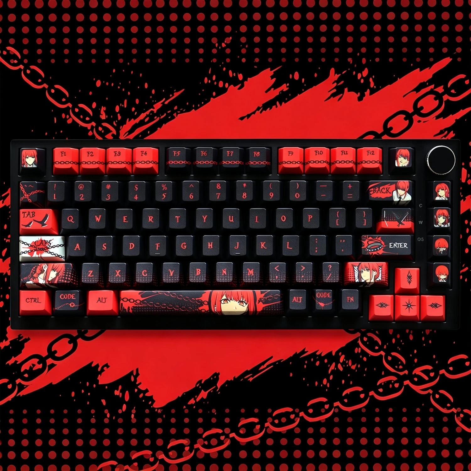 For Makima Theme Keycaps Pbt 129 Keys Cherry Profile Red Black Cartoon Key Cap for Mx Switch Mechanical Keyboard Replacement
For Makima Theme Keycaps Pbt 129 Keys Cherry Profile Red Black Cartoon Key Cap for Mx Switch Mechanical Keyboard Replacement