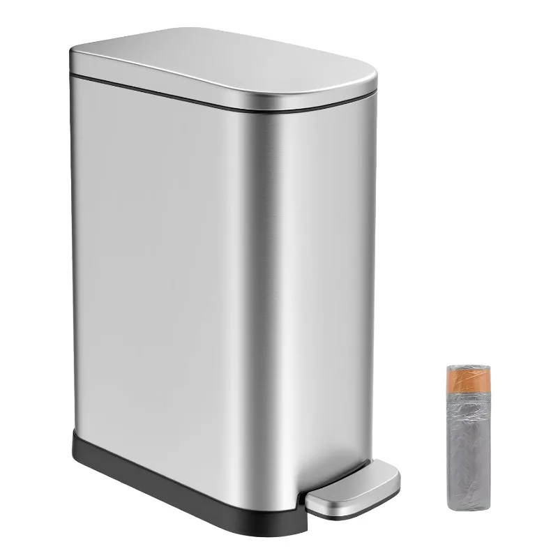 10 Liter/ 2.6 Gallon Small Trash Can with Lid,Slim Bathroom Trash Can with Removable Wastebasket for Bedroom,Office(Silver)
10 Liter/ 2.6 Gallon Small Trash Can with Lid,Slim Bathroom Trash Can with Removable Wastebasket for Bedroom,Office(Silver)