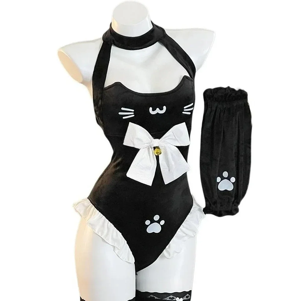 Anime Cat Girl Maid Uniform Cute Cat's Paw Bow Bodysuit Outfits Cosplay Costumes Bell Kitty Role Play Underwear Nightwear
Anime Cat Girl Maid Uniform Cute Cat's Paw Bow Bodysuit Outfits Cosplay Costumes Bell Kitty Role Play Underwear Nightwear