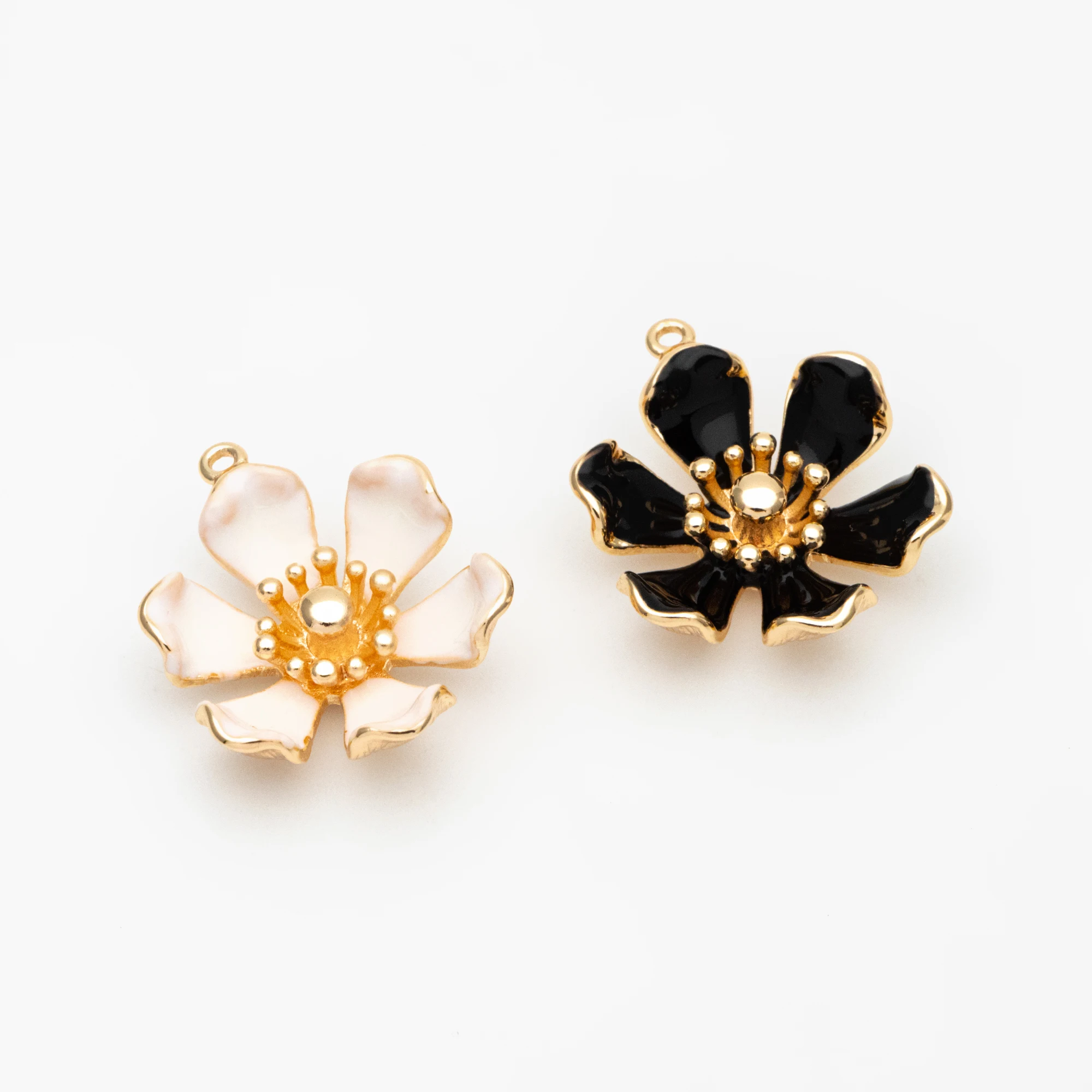 4pcs Gold Enamel Flower Charms, 18K Real Gold Plated Brass, Floral Earring Pendants (GB-3950-A)
4pcs Gold Enamel Flower Charms, 18K Real Gold Plated Brass, Floral Earring Pendants (GB-3950-A)