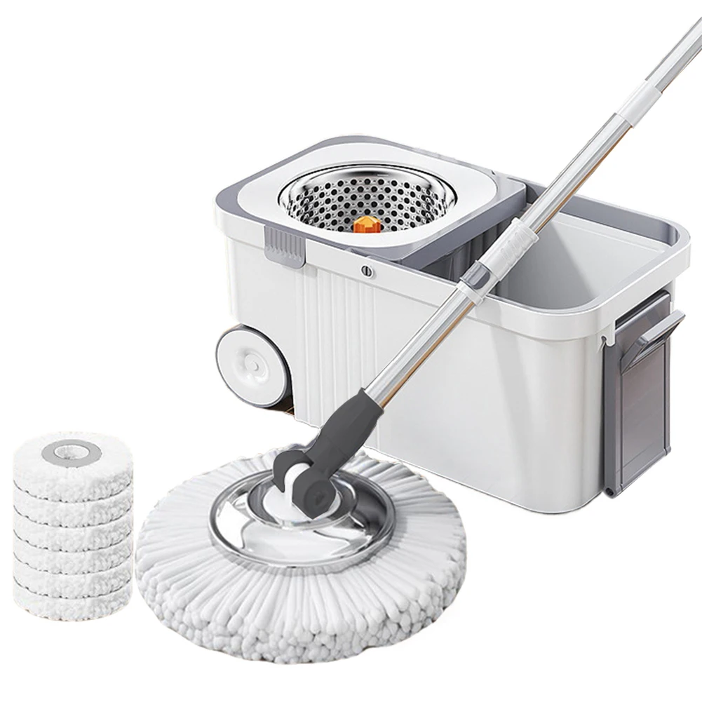 Spin Mop Bucket with 6 Replacement Head Refills Extended Handle 360 Spinning Floor Cleaning System Cleaning Spin Mop
Spin Mop Bucket with 6 Replacement Head Refills Extended Handle 360 Spinning Floor Cleaning System Cleaning Spin Mop