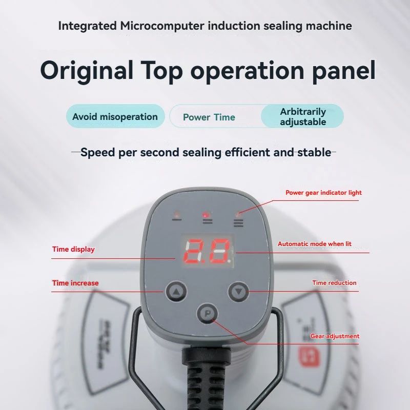 Handheld Electromagnetic Induction Sealing Machine Household Aluminum Foil Sealer for Plastic Honey Jar Oil Drum Portable Seal
Handheld Electromagnetic Induction Sealing Machine Household Aluminum Foil Sealer for Plastic Honey Jar Oil Drum Portable Seal