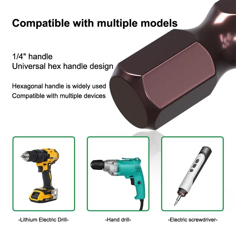 S2 Anti-skid Screw Batch Special Wear-resistant Hexagonal Bit Set Screwdriver Bit Tool Accessories
S2 Anti-skid Screw Batch Special Wear-resistant Hexagonal Bit Set Screwdriver Bit Tool Accessories