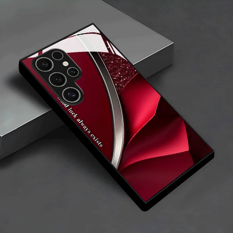 Red Pleated Texture Shiny Pattern Glass Phone Case for Galaxy S26/S25/S24/S23 Ultra /S22 Ultra/S20 Ultra/56/A72/A73 5G
Red Pleated Texture Shiny Pattern Glass Phone Case for Galaxy S26/S25/S24/S23 Ultra /S22 Ultra/S20 Ultra/56/A72/A73 5G