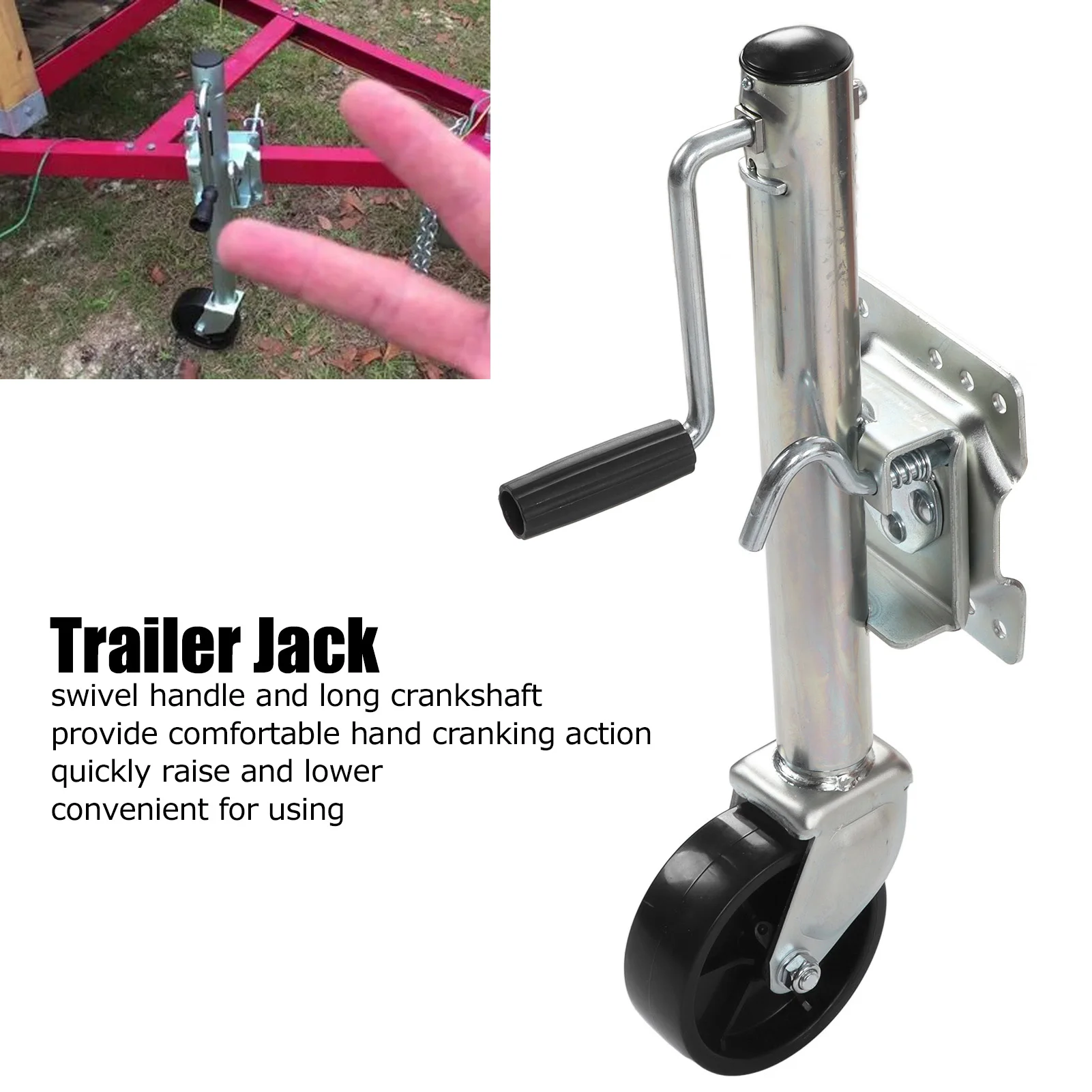 Swivel Trailer Tongue Jack Heavy Duty Fold Up Trailer Jack 1200lbs Adjustable Swivel Trailer Tongue Jack with 6in Wheel for RV
Swivel Trailer Tongue Jack Heavy Duty Fold Up Trailer Jack 1200lbs Adjustable Swivel Trailer Tongue Jack with 6in Wheel for RV