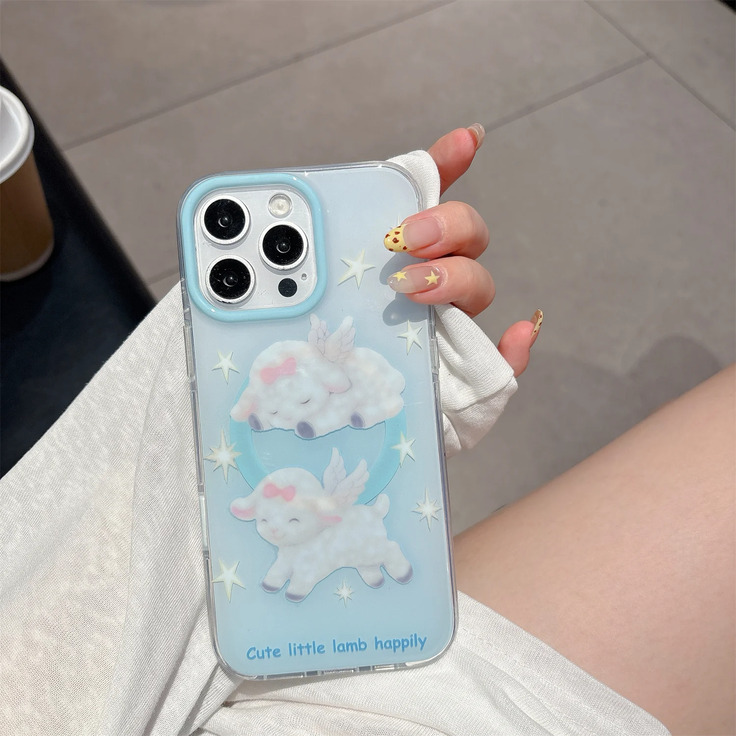 Kawaii Cute Cartoon Sheep Removeable Magnetic Wireless Charge Stand Phone Case For iPhone 16 ProMax 15 14 13 Soft TPU Back Cover
Kawaii Cute Cartoon Sheep Removeable Magnetic Wireless Charge Stand Phone Case For iPhone 16 ProMax 15 14 13 Soft TPU Back Cover