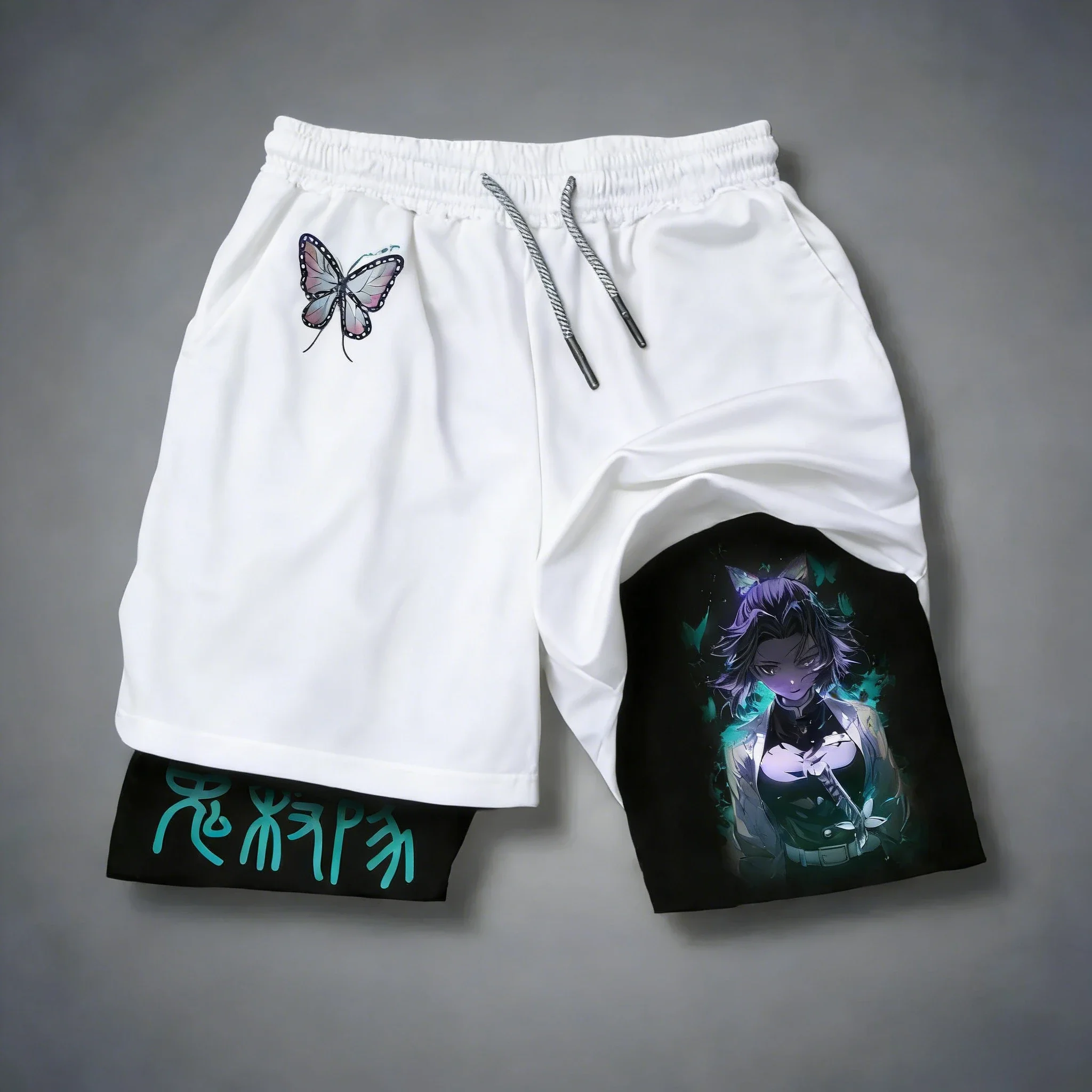 Demon Slayer Anime Kochou Shinobu Peripheral Shorts Summer New Unisex Fitness and Sports Elastic Breathable 2-in-1 Shorts
Demon Slayer Anime Kochou Shinobu Peripheral Shorts Summer New Unisex Fitness and Sports Elastic Breathable 2-in-1 Shorts