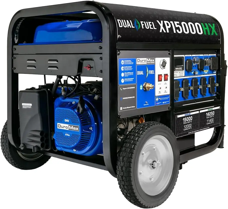 XP15000HX 15,000-Watt Dual Fuel Portable Generator - Gas & Propane, Remote Electric Start, Whole Home Power Backup, Transfer
XP15000HX 15,000-Watt Dual Fuel Portable Generator - Gas & Propane, Remote Electric Start, Whole Home Power Backup, Transfer