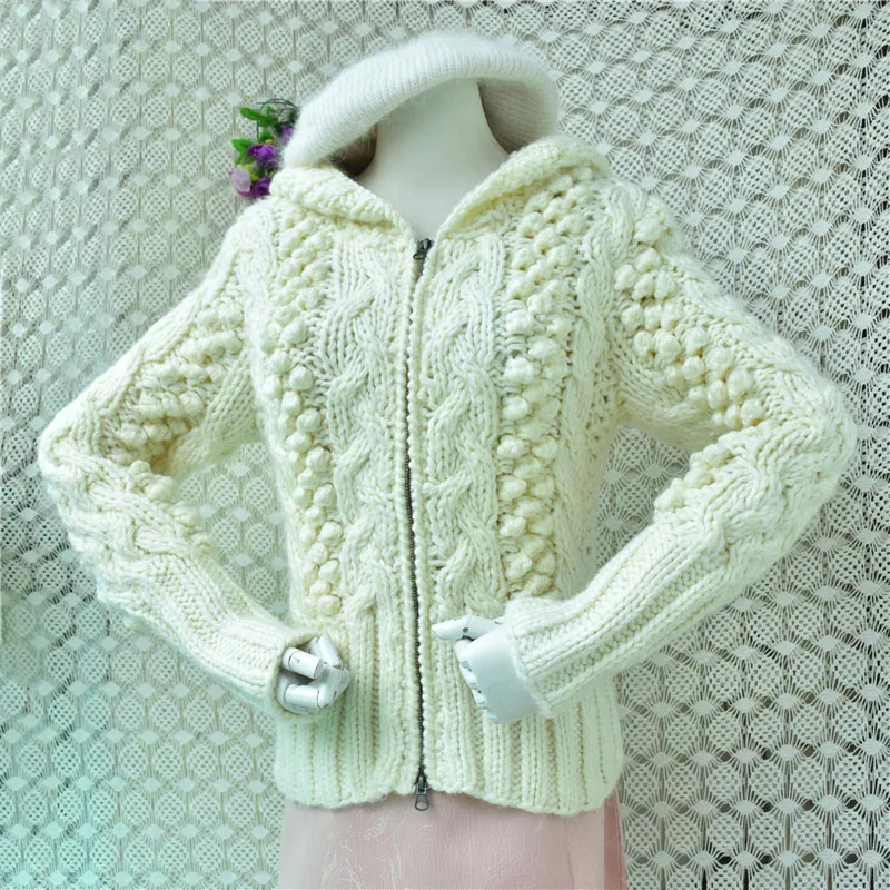 Women Autumn Winter Thick Warm Fashion 3D Cable Knitted Hooded Zippers Long Sleeves Slim Cardigans Sweater Jacket Coat Tops
Women Autumn Winter Thick Warm Fashion 3D Cable Knitted Hooded Zippers Long Sleeves Slim Cardigans Sweater Jacket Coat Tops