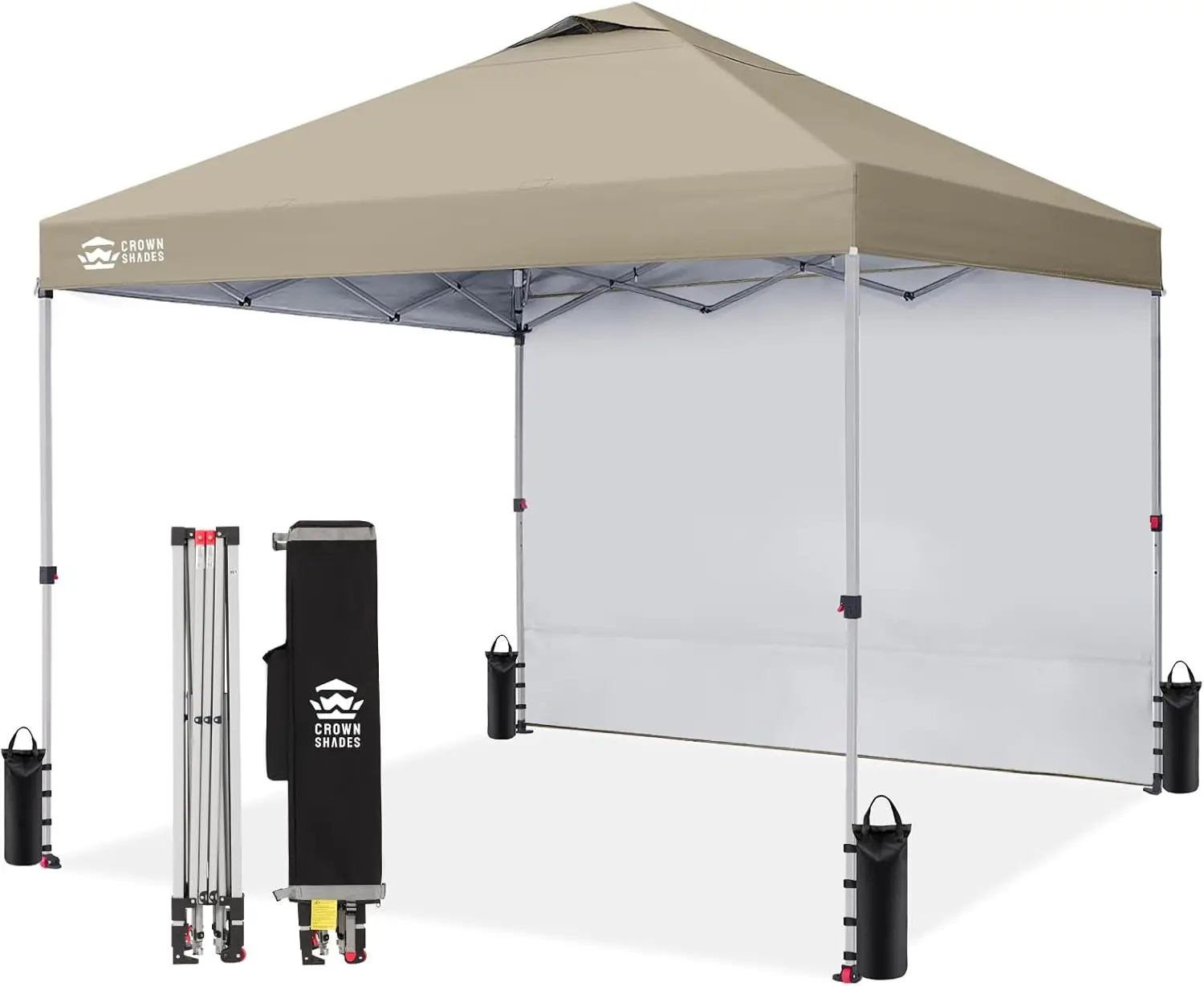 12x12 Pop Up Canopy Tent Instant Commercial with 150D Silver Coated Fabric Including 1 Removable Sidewall, 4 Ropes, 8 Stakes,
12x12 Pop Up Canopy Tent Instant Commercial with 150D Silver Coated Fabric Including 1 Removable Sidewall, 4 Ropes, 8 Stakes,