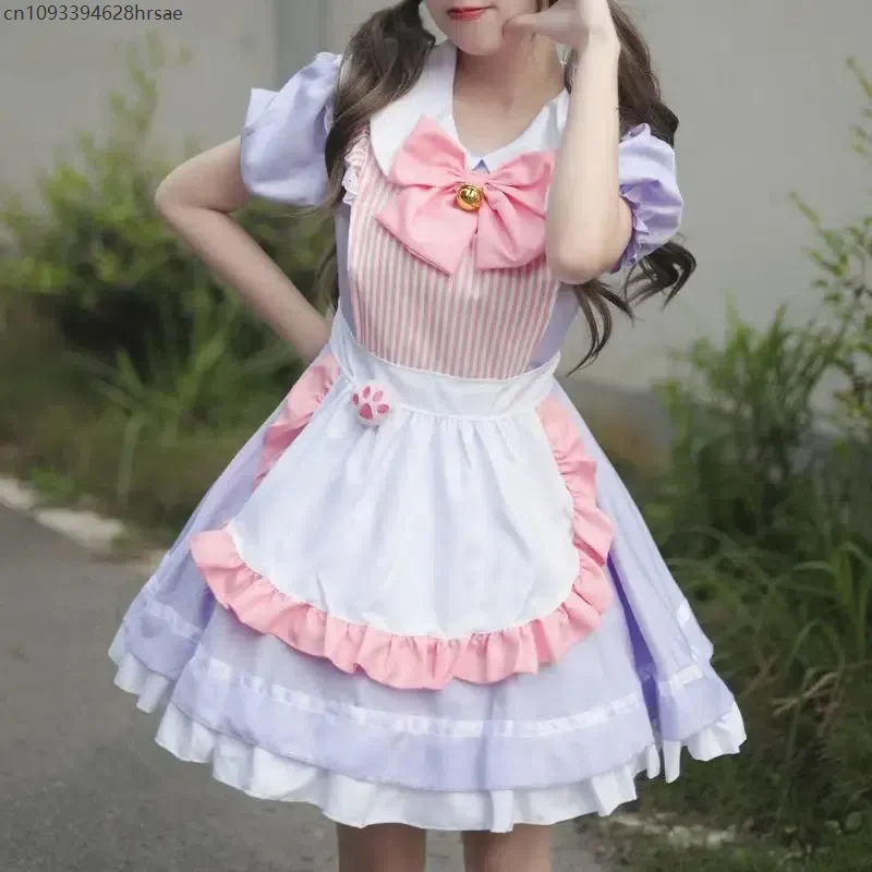 2025 Purple Lolita Anime Cosplay Costume Maid Dress with Apron Lace Women Lolita Suit Servant European Clothing
2025 Purple Lolita Anime Cosplay Costume Maid Dress with Apron Lace Women Lolita Suit Servant European Clothing