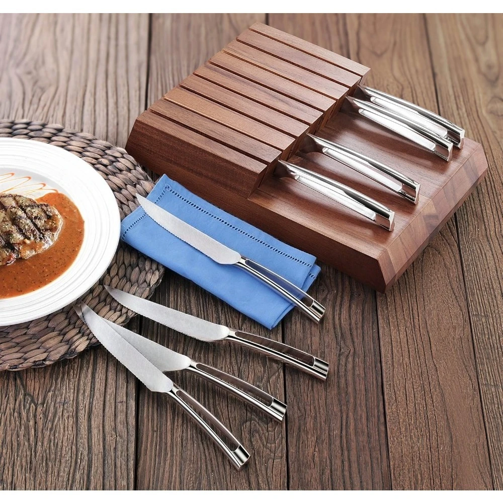 High quality- 8-Piece Steak Knife Set with Solid Acacia Wood Block, 5-Inch Blade-Upgraded version,Free shipping
High quality- 8-Piece Steak Knife Set with Solid Acacia Wood Block, 5-Inch Blade-Upgraded version,Free shipping