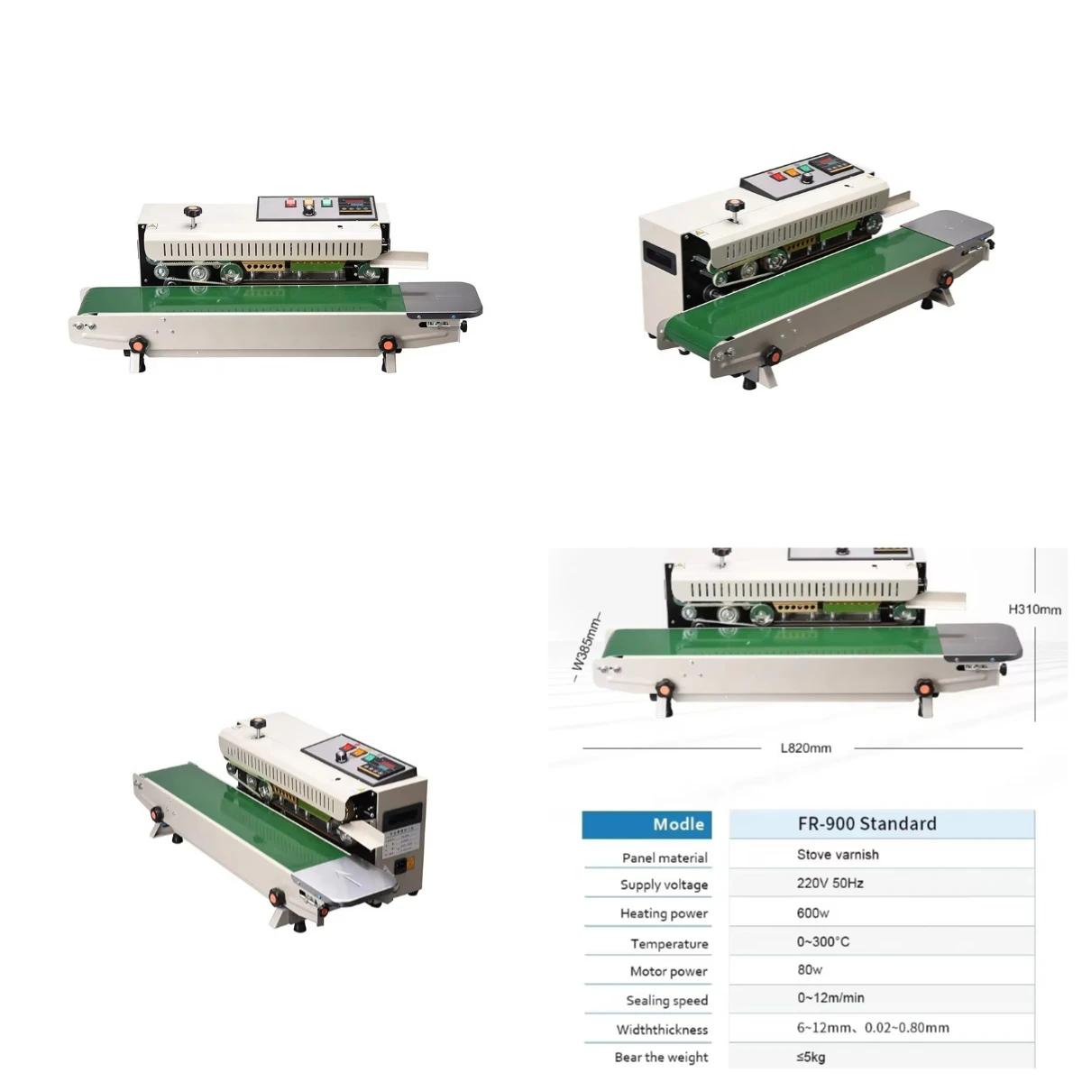 STLZhuoyu FR-900 Stainless Steel Continue Band Sealer Plastic Film Bag Sealer Food Packaging Heat Sealing Machine with Counter
STLZhuoyu FR-900 Stainless Steel Continue Band Sealer Plastic Film Bag Sealer Food Packaging Heat Sealing Machine with Counter