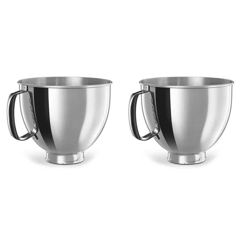 2X Stainless Steel Bowl For Kitchenaid Classic&Artisan Series 4.5-5 QT Tilt-Head Mixer, 5 Quart 304 Stainless Steel Bowl
2X Stainless Steel Bowl For Kitchenaid Classic&Artisan Series 4.5-5 QT Tilt-Head Mixer, 5 Quart 304 Stainless Steel Bowl