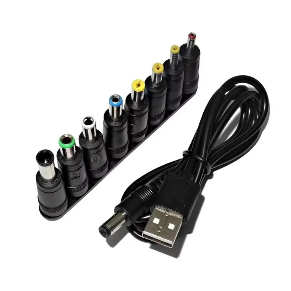 5.5 * 2.1mm Jack Universal Power Cable 8 Tips 5V Output 5V Charging Cord DC Connector USB To DC Cable For CCTV Cameras TV Box
5.5 * 2.1mm Jack Universal Power Cable 8 Tips 5V Output 5V Charging Cord DC Connector USB To DC Cable For CCTV Cameras TV Box