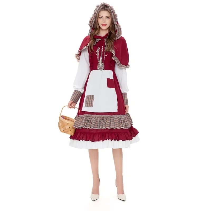 Halloween Sexy Lolita Little Red Riding Hood Fantasy Dress Stage Performance Patch French Maid Cosplay Costume
Halloween Sexy Lolita Little Red Riding Hood Fantasy Dress Stage Performance Patch French Maid Cosplay Costume